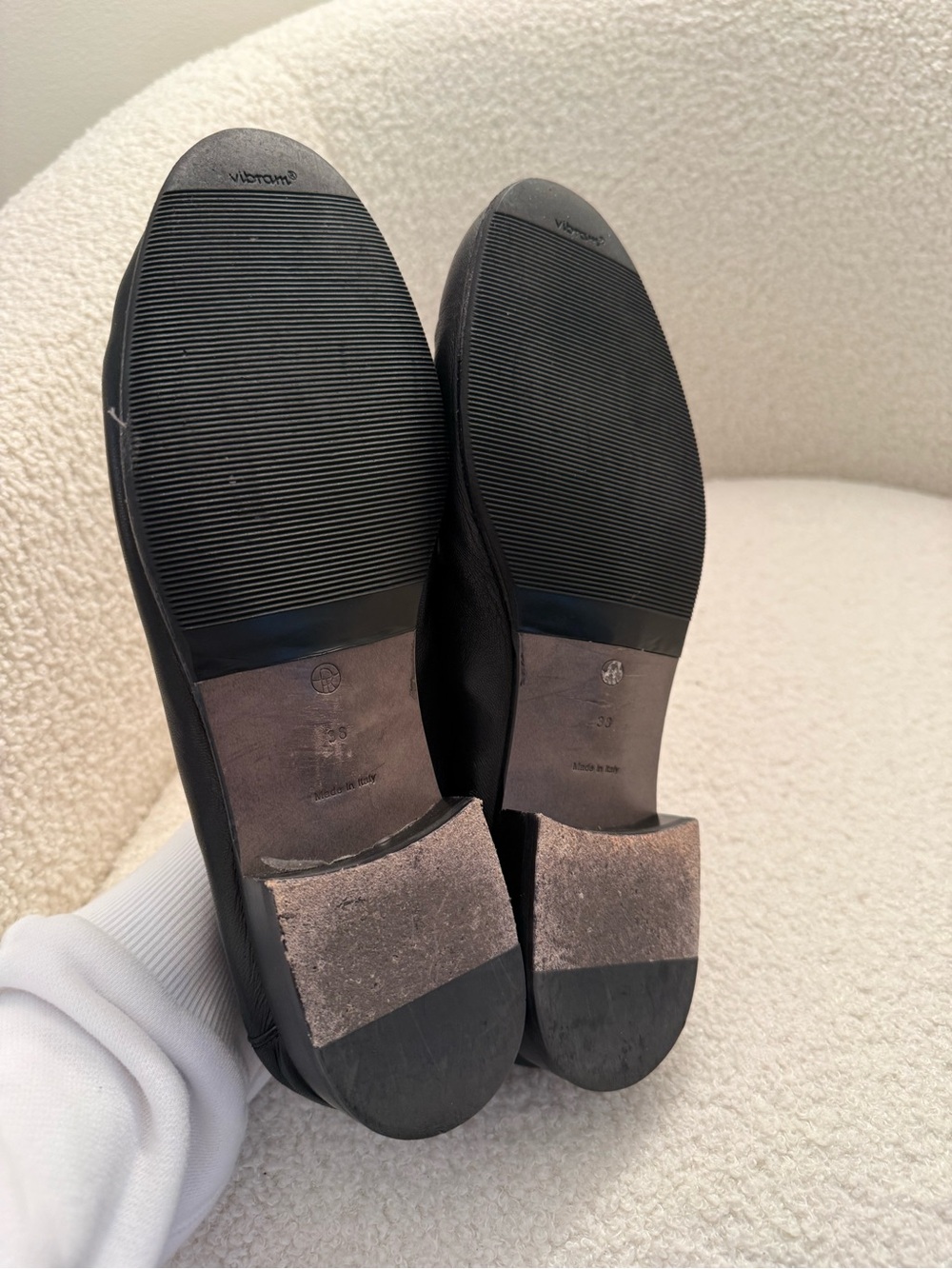 The Row Black Leather Penny-Style Loafers - Picture 4 of 5